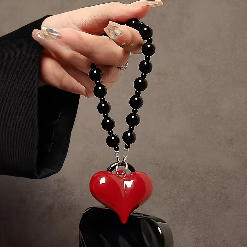1Pieces Red large heart black  - Mobile Electronics Gadgets review and price