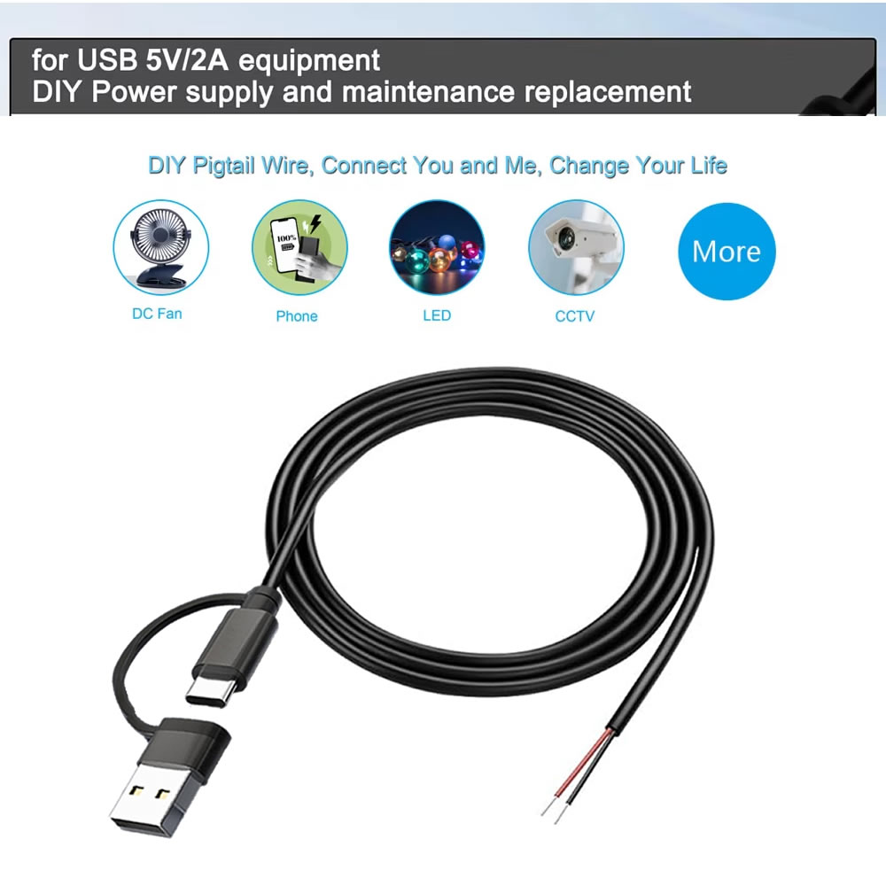 DC 2 Pin Power Cable USB and T - Electronics Repair Gadgets review and price